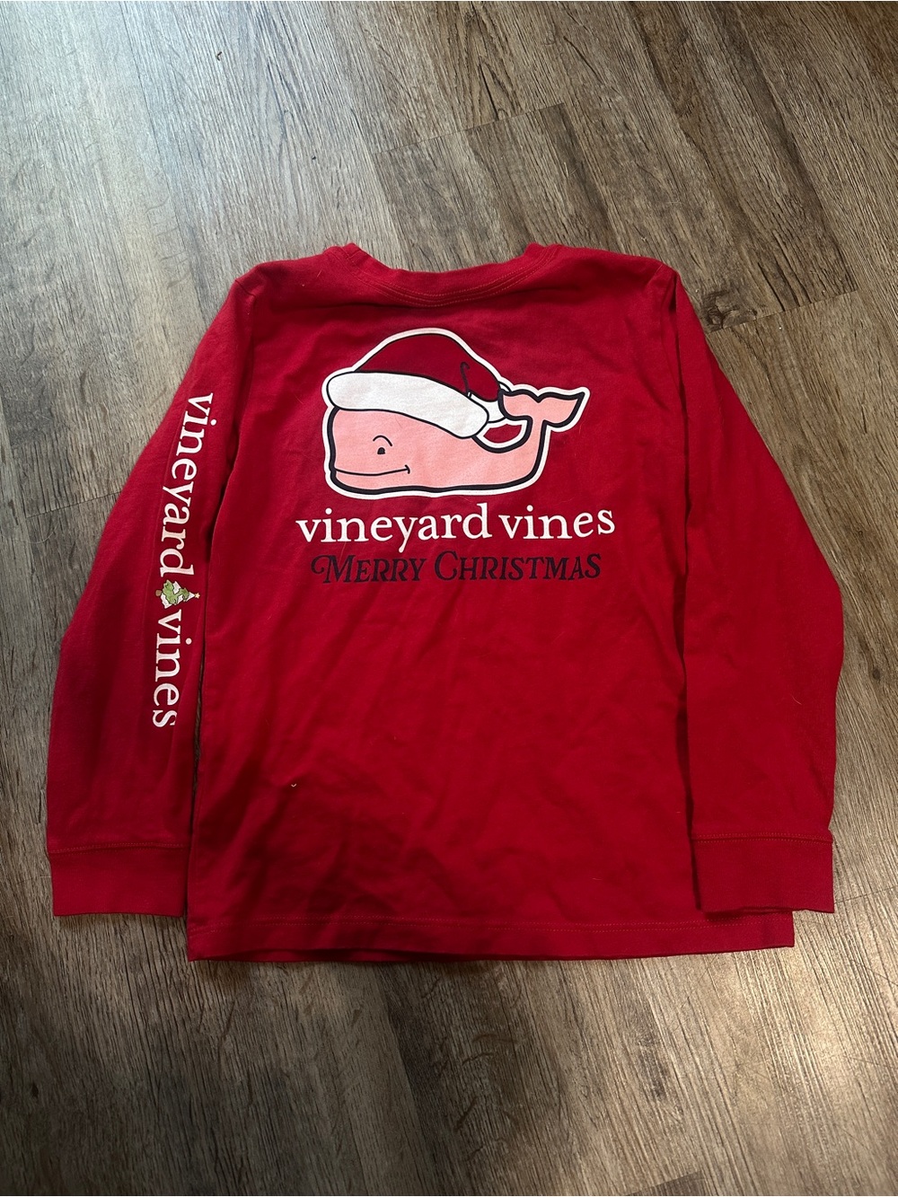 Vineyard Vines Kids Size 6 Christmas Long Sleeve T-Shirt Tee Boys Girls Holidays